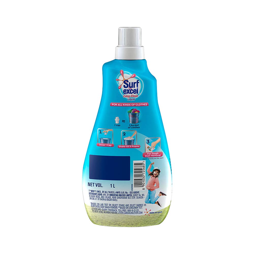 Surf Excel Easy Wash Detergent Liquid - 1 Ltr